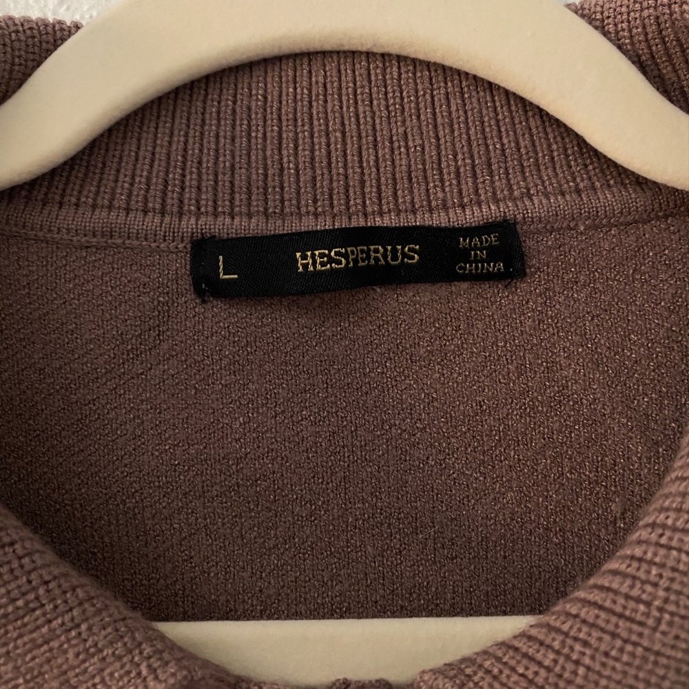 Brown Knit Button Up - Picture 2 of 3